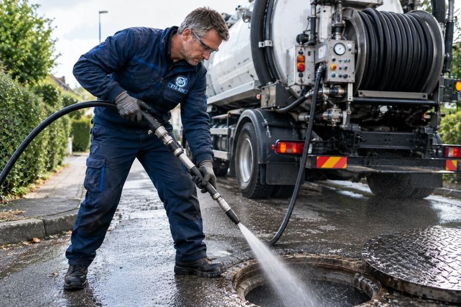 Hydrocurage haute pression d'un regard par ETS-BZH